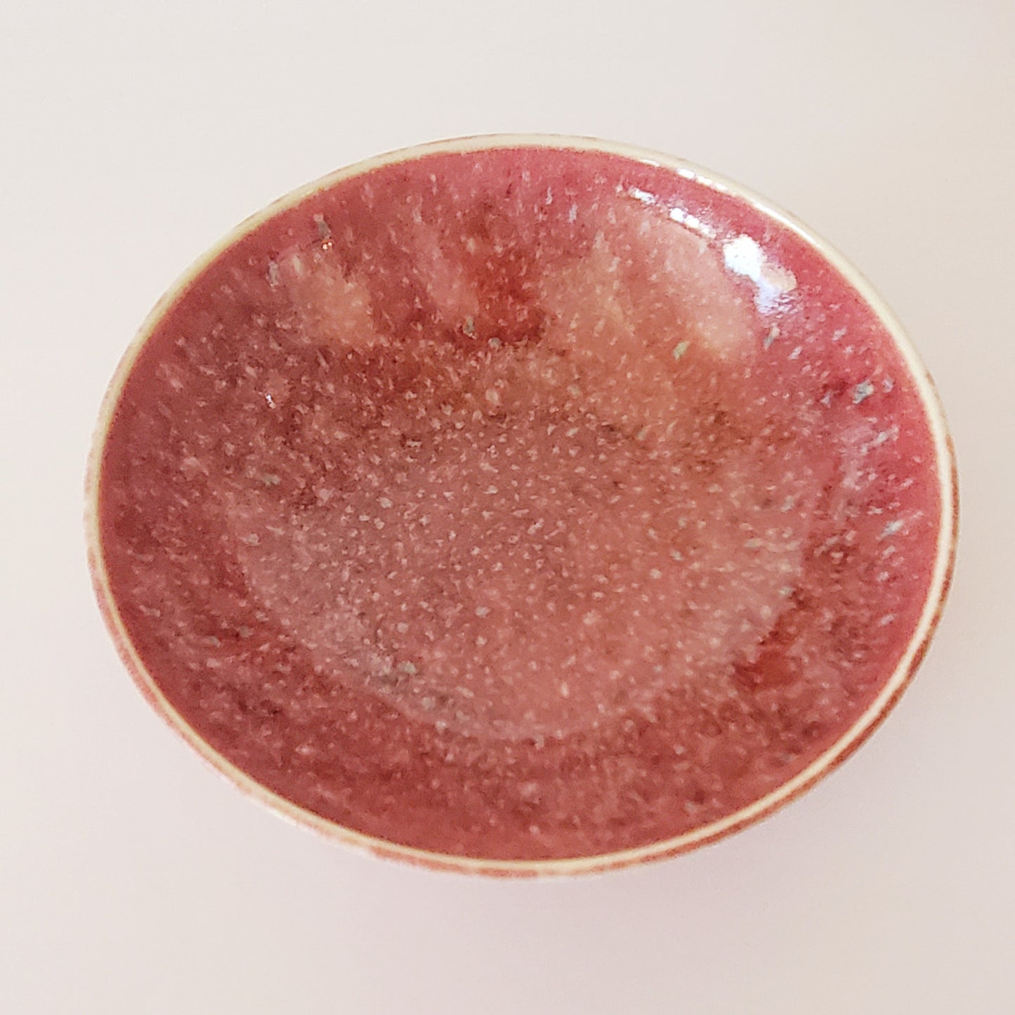 Raspberry Speckled Ceramic Serving Bowl