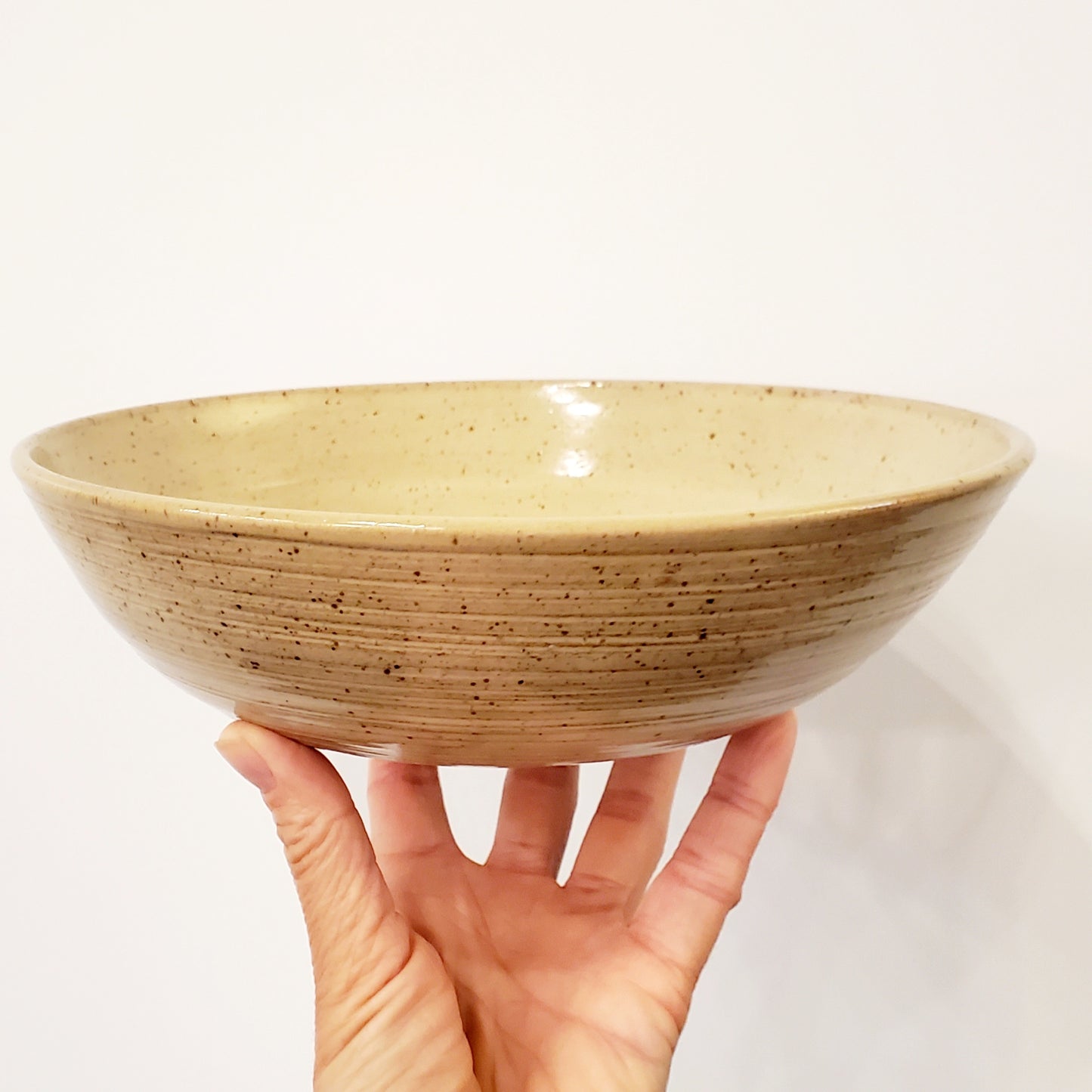 Rustic Speckled Ceramic Serving Bowl