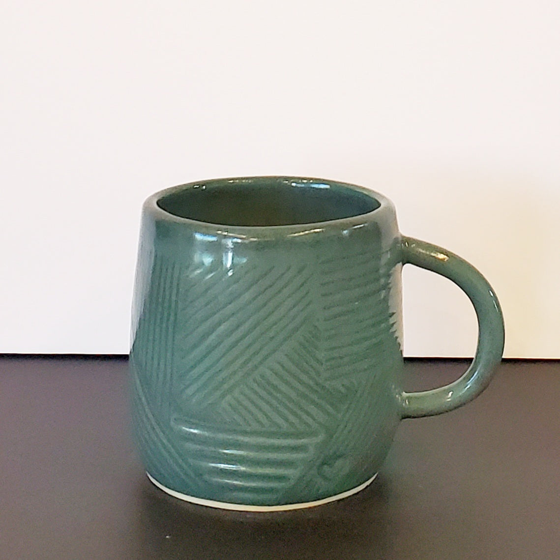 Teal Blue Geometric Mug
