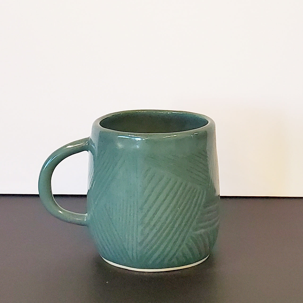Teal Blue Geometric Mug