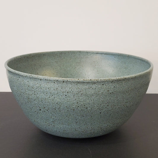 Speckled Matte Blue Ceramic Bowl