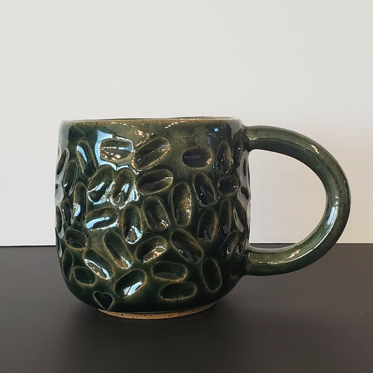 Forest Green Textured Ceramic Mug