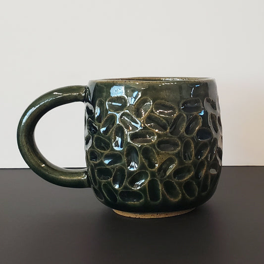 Forest Green Textured Ceramic Mug