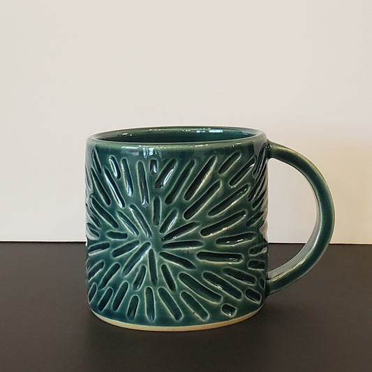 Emerald Burst Ceramic Mug