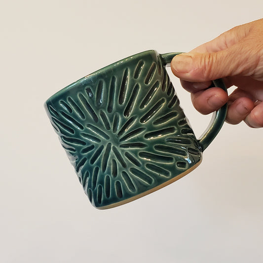 Emerald Burst Ceramic Mug