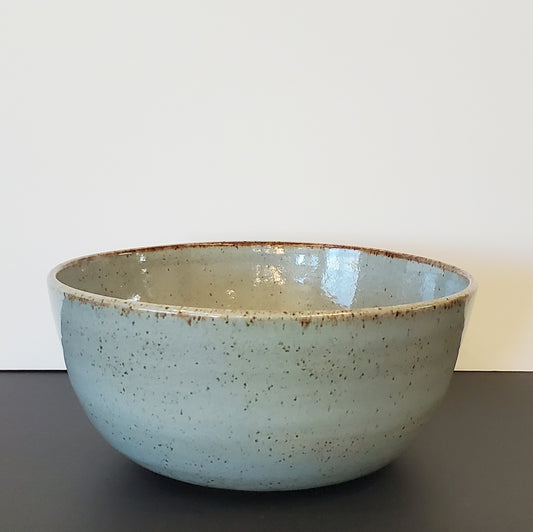 Big Misty Blue Ceramic Bowl