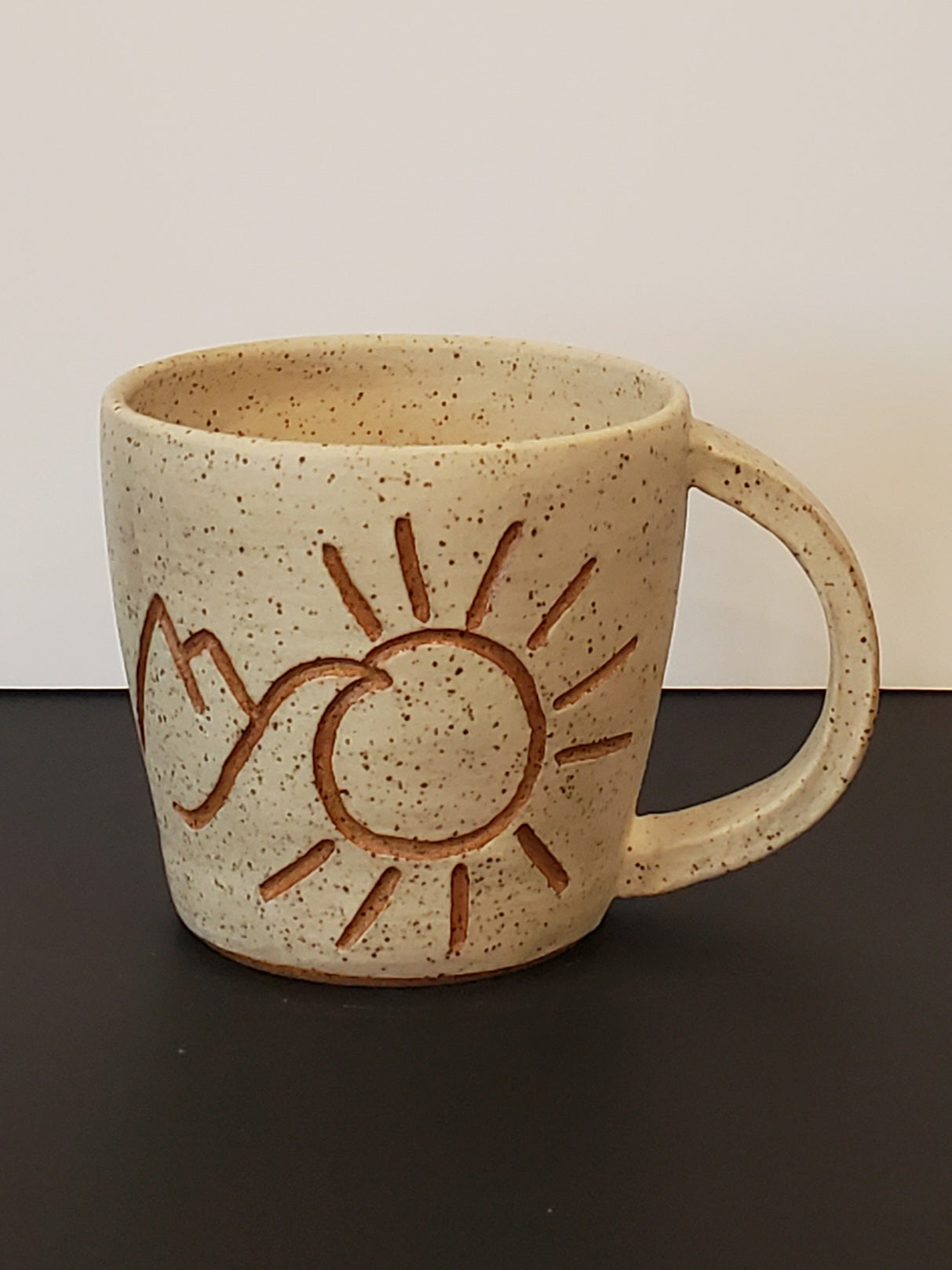 A Mountain, Ocean, and Sunshine Ceramic Mug
