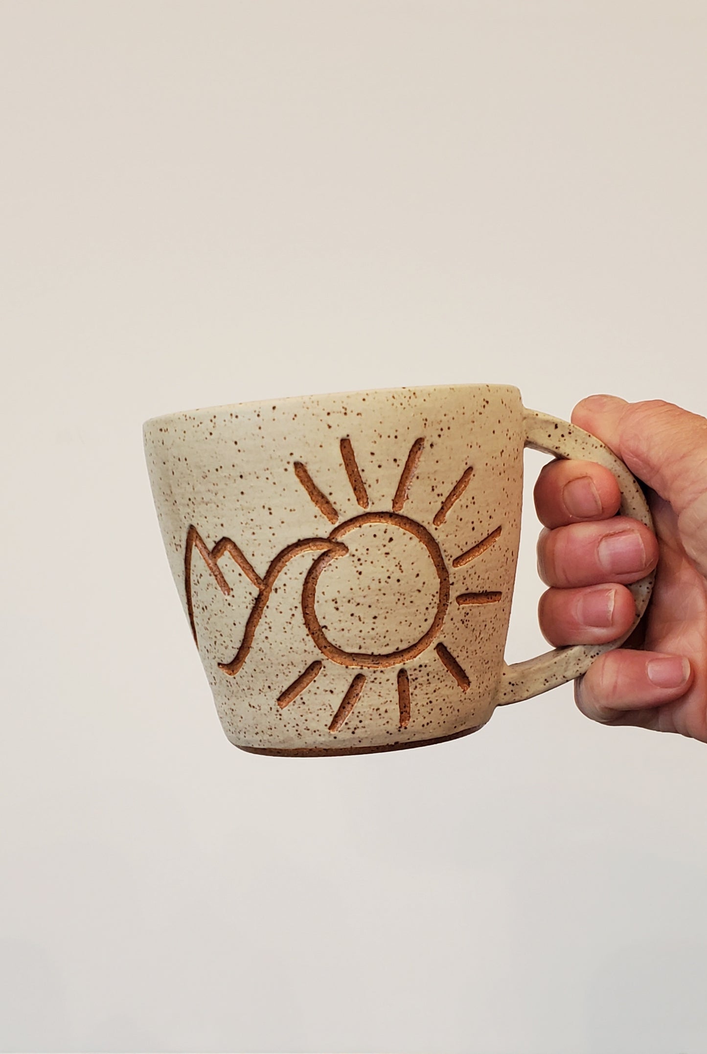 A Mountain, Ocean, and Sunshine Ceramic Mug