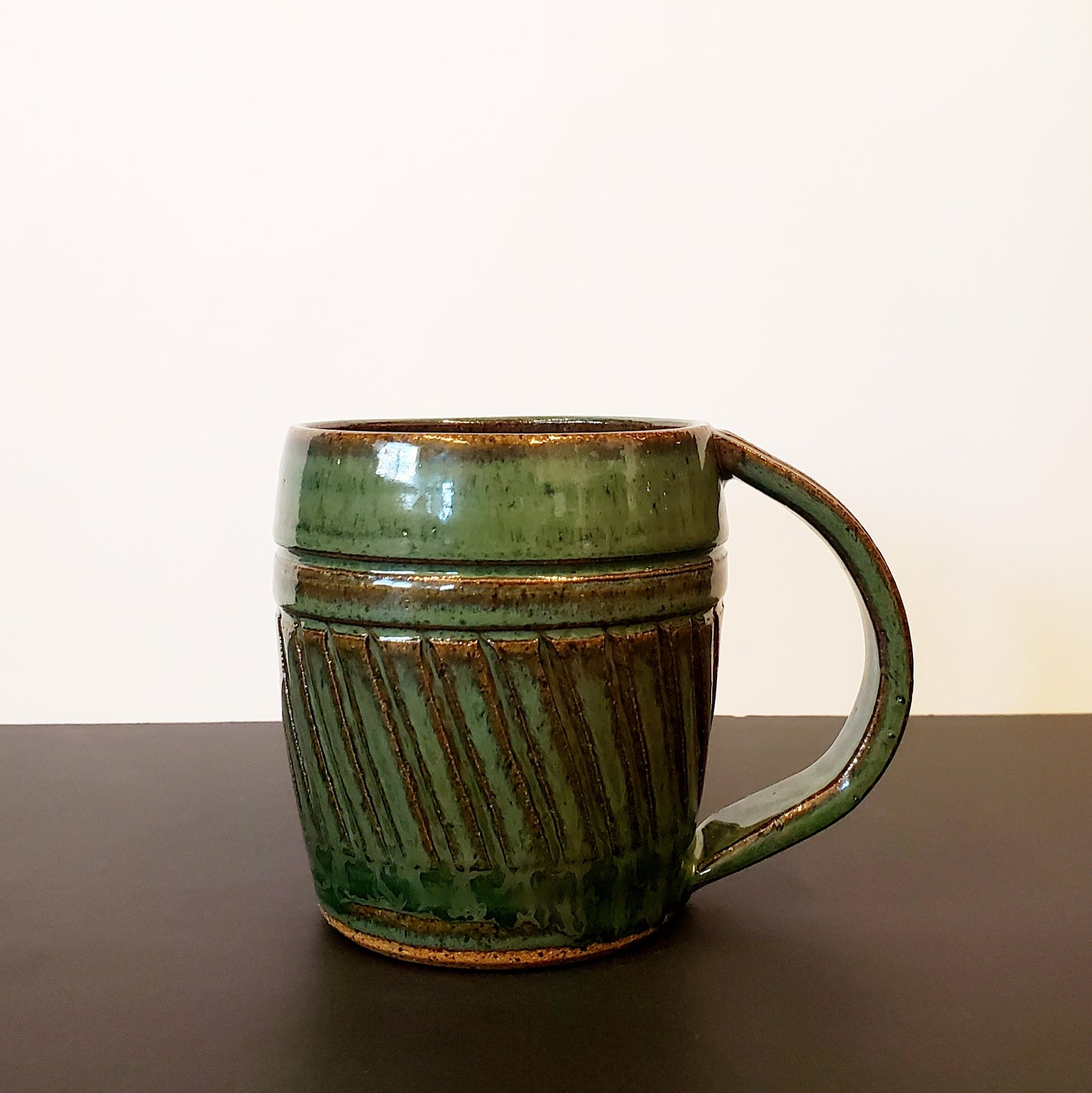 A Forest Green Ceramic Mug
