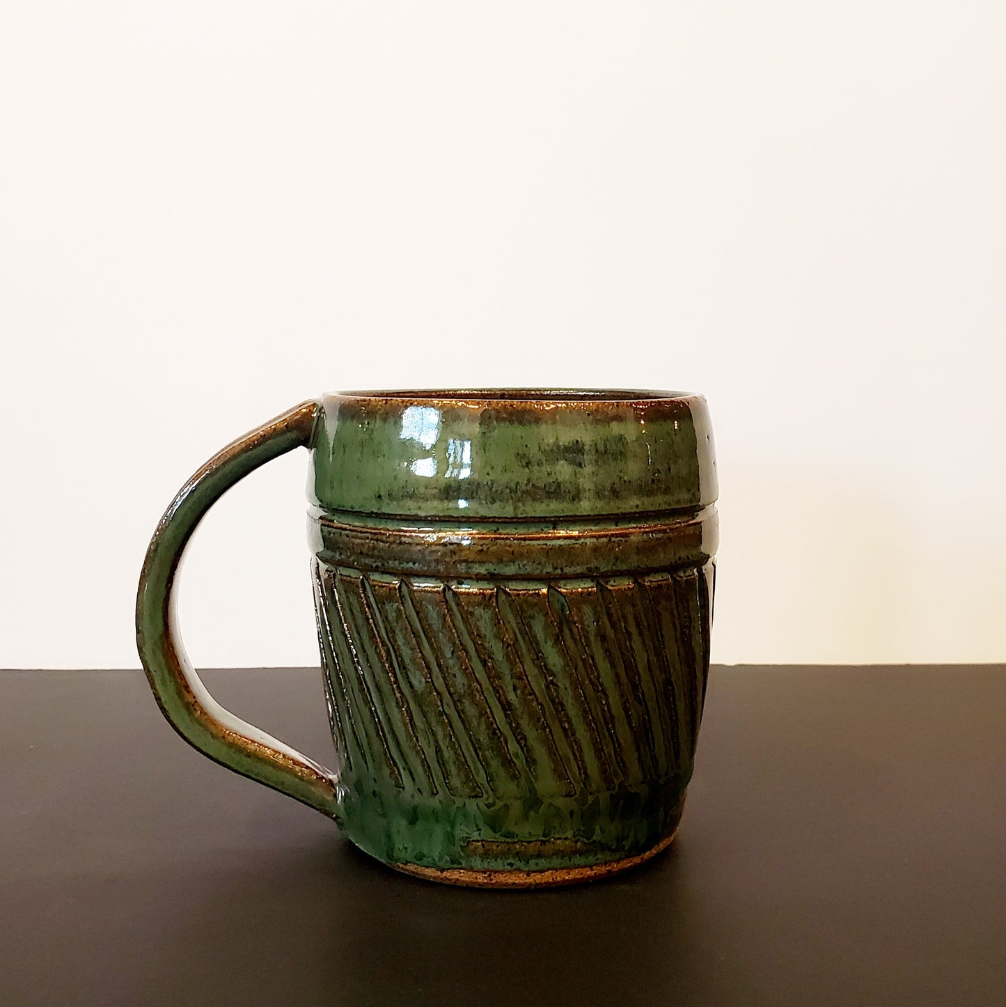 A Forest Green Ceramic Mug