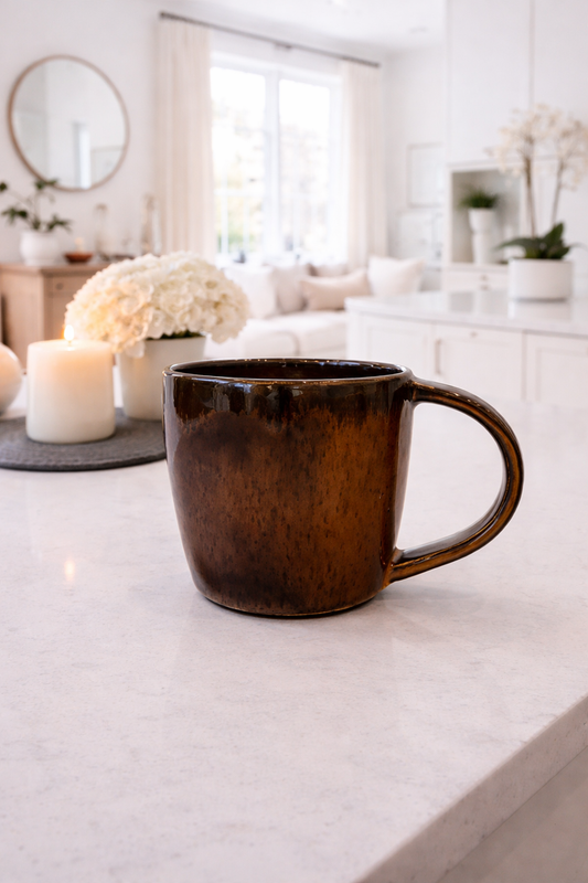 Golden Hearth Ceramic Mug